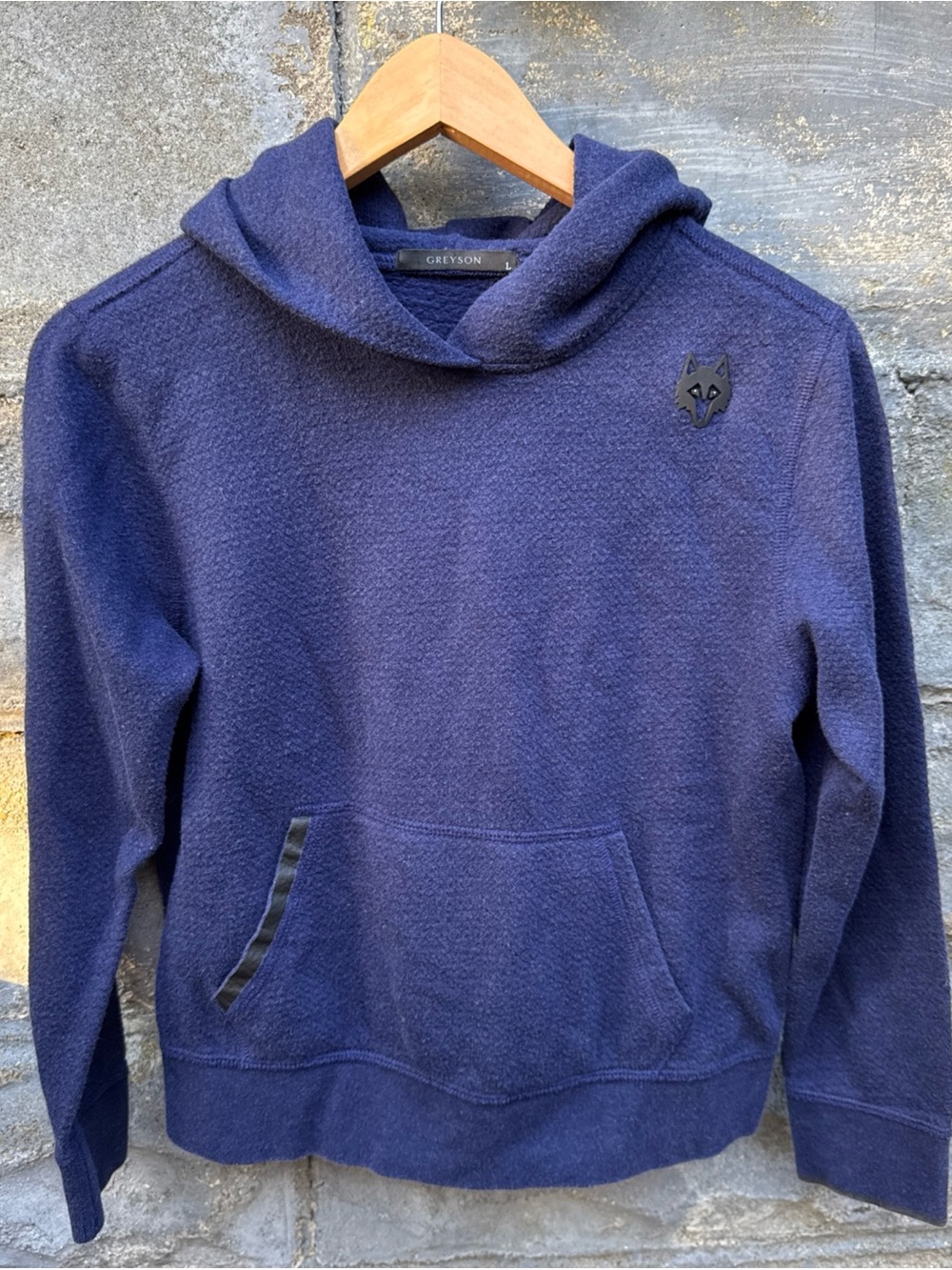 Greyson Hoodie Sweater Boys Large Blue Pullover Pouch Pocket Golf Youth